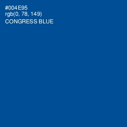 #004E95 - Congress Blue Color Image